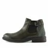 Kickfootwear Lincoln Leather Combat Military Biker Boots - Grey MENS