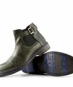 Kickfootwear Lincoln Leather Combat Military Biker Boots - Grey MENS 7 Kickfootwear Lincoln Leather Combat Military Biker Boots - Grey MENS