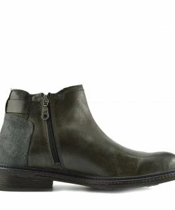 Kickfootwear Lincoln Leather Combat Military Biker Boots - Grey MENS 9 Kickfootwear Lincoln Leather Combat Military Biker Boots - Grey MENS