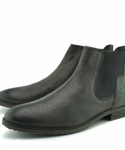 Kickfootwear Walker Classic Leather Chelsea Boots - Grey MENS 8 Kickfootwear Walker Classic Leather Chelsea Boots - Grey MENS