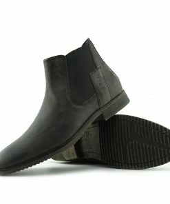 Kickfootwear Walker Classic Leather Chelsea Boots - Grey MENS