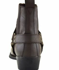 Kickfootwear Nash Leather Ankle Cowboy Ring Boots - Brown MENS 8 Kickfootwear Nash Leather Ankle Cowboy Ring Boots - Brown MENS