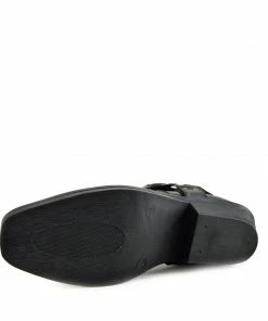 Kickfootwear Nash Leather Ankle Cowboy Ring Boots - Black-S MENS 9 Kickfootwear Nash Leather Ankle Cowboy Ring Boots - Black-S MENS