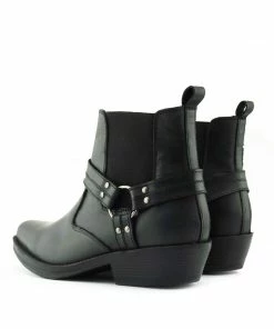 Kickfootwear Nash Leather Ankle Cowboy Ring Boots - Black-S MENS 7 Kickfootwear Nash Leather Ankle Cowboy Ring Boots - Black-S MENS