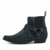 Kickfootwear Wilson Suede Western Cowboy Ankle Boots - Navy Suede