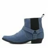 Kickfootwear MENS Wilson Suede Western Cowboy Ankle Boots - Blue Suede