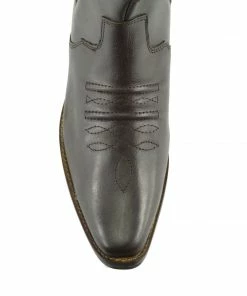 Kickfootwear Jax Leather Western Cowboy Cuban Heel Boot - Brown