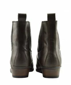 Kickfootwear Jax Leather Western Cowboy Cuban Heel Boot - Brown