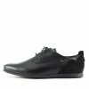 Kickfootwear MENS Smart Leather Lace Up Contrast Shoes - Black-Navy