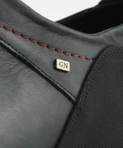 Kickfootwear MENS Smart Leather Casual Black Lace Up Shoes - Black-Red 9 Kickfootwear MENS Smart Leather Casual Black Lace Up Shoes - Black-Red