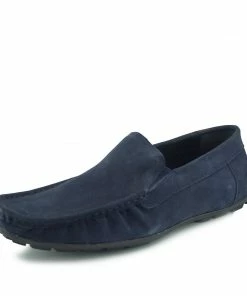 Kickfootwear Moccasin Suede Driving Loafers - Navy