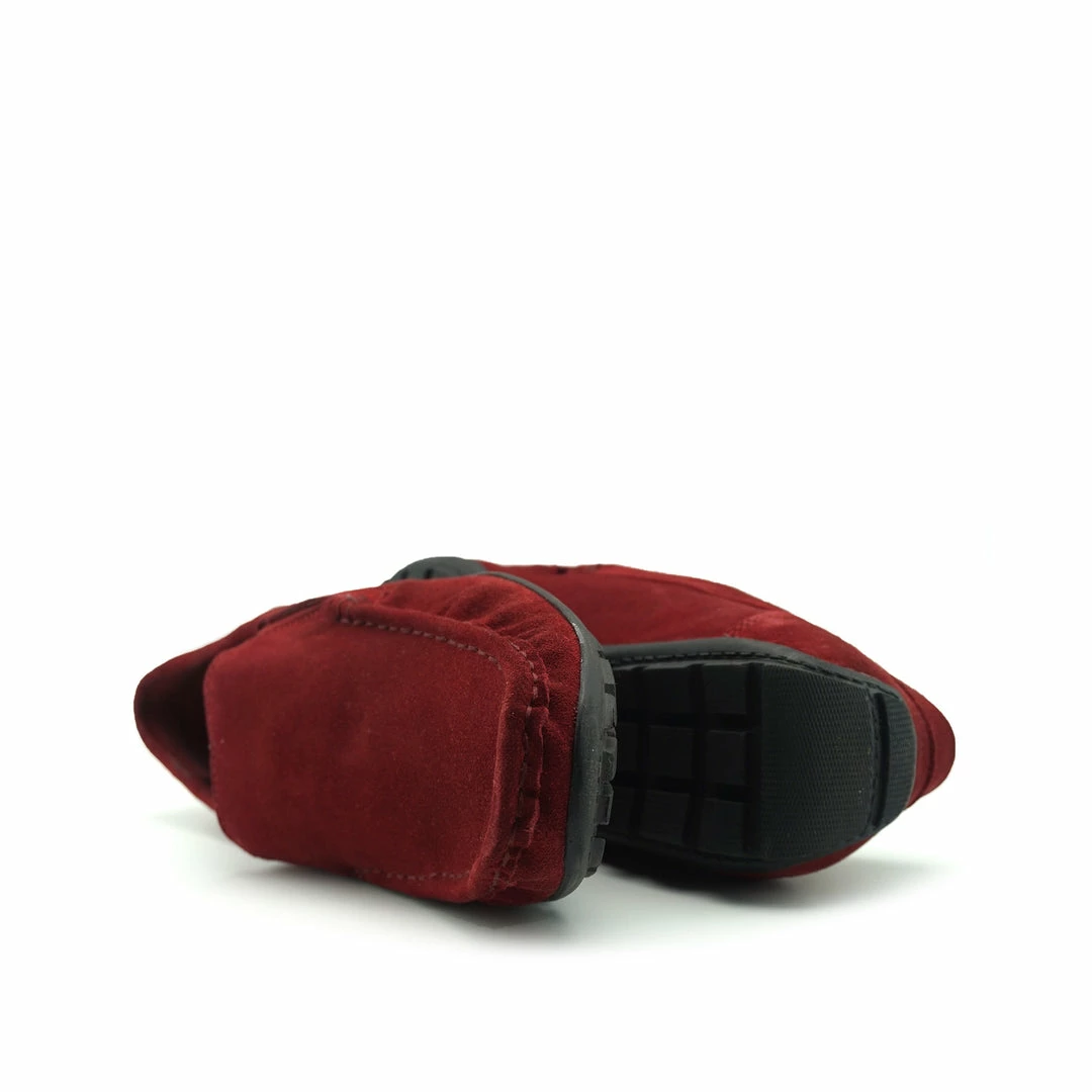 Kickfootwear Moccasin Suede Driving Loafers - Red 2 Kickfootwear Moccasin Suede Driving Loafers - Red