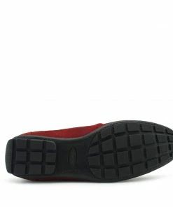 Kickfootwear Moccasin Suede Driving Loafers - Red 7 Kickfootwear Moccasin Suede Driving Loafers - Red