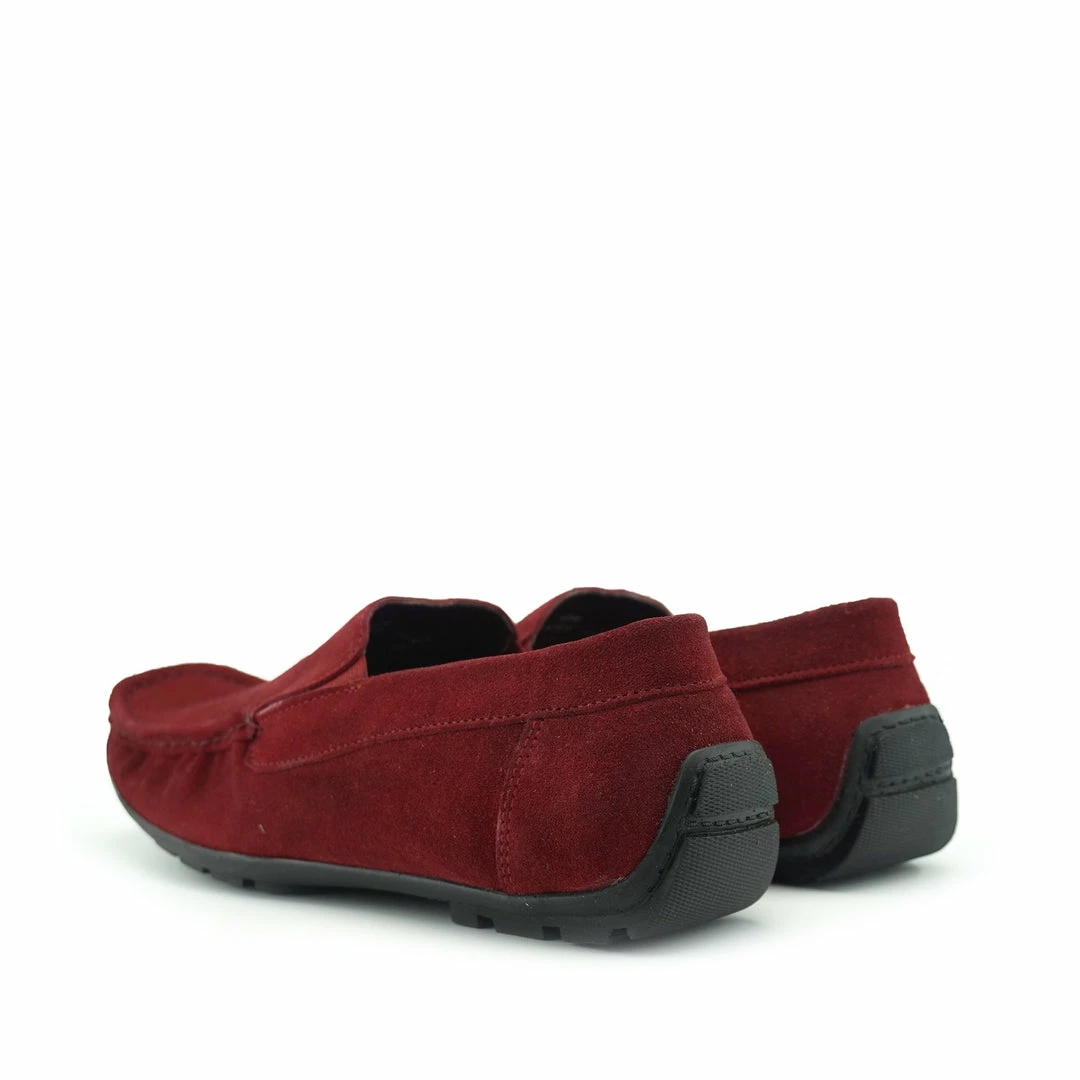 Kickfootwear Moccasin Suede Driving Loafers - Red 3 Kickfootwear Moccasin Suede Driving Loafers - Red