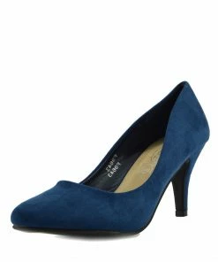 Kickfootwear Smart Kitten Heel Casual Shoes - Teal WOMENS