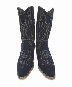 Kickfootwear Kitty Navy Suede Cowboy Boots
