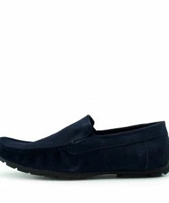 Kickfootwear Moccasin Suede Driving Loafers - Navy