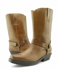 Kickfootwear Saddle Tan Harness Leather Boots