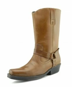 Kickfootwear Saddle Tan Harness Leather Boots