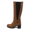 Kickfootwear Saffy Elasticated Leather Long Tan Boots