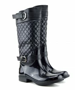 Kickfootwear WOMENS Knee High Double Buckle Wellington Boots
