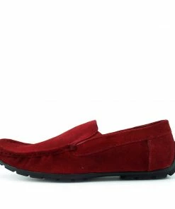 Kickfootwear Moccasin Suede Driving Loafers - Red