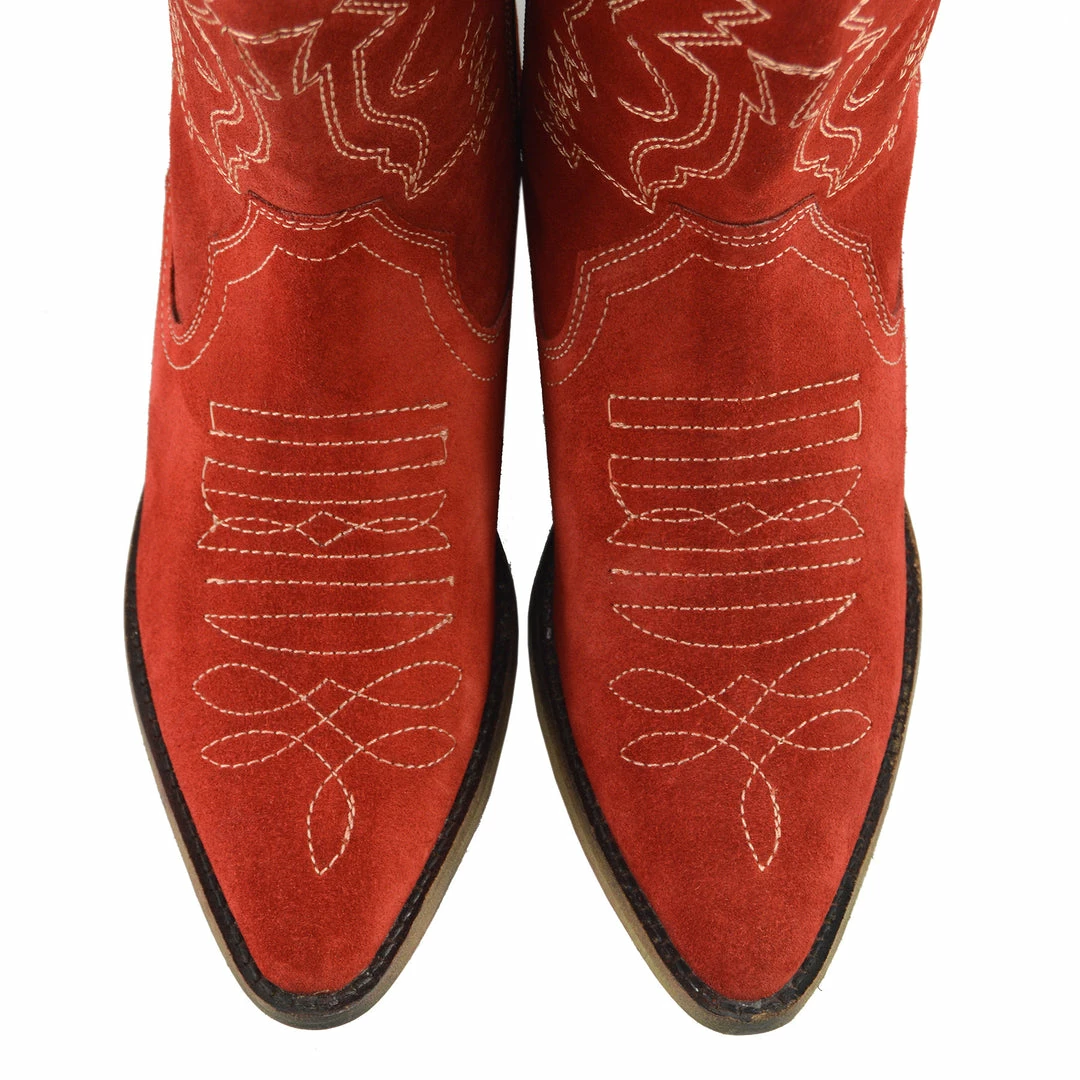 Kickfootwear Kitty Red Suede Cowboy Boots 3 Kickfootwear Kitty Red Suede Cowboy Boots