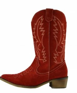 Kickfootwear Kitty Red Suede Cowboy Boots 10 Kickfootwear Kitty Red Suede Cowboy Boots