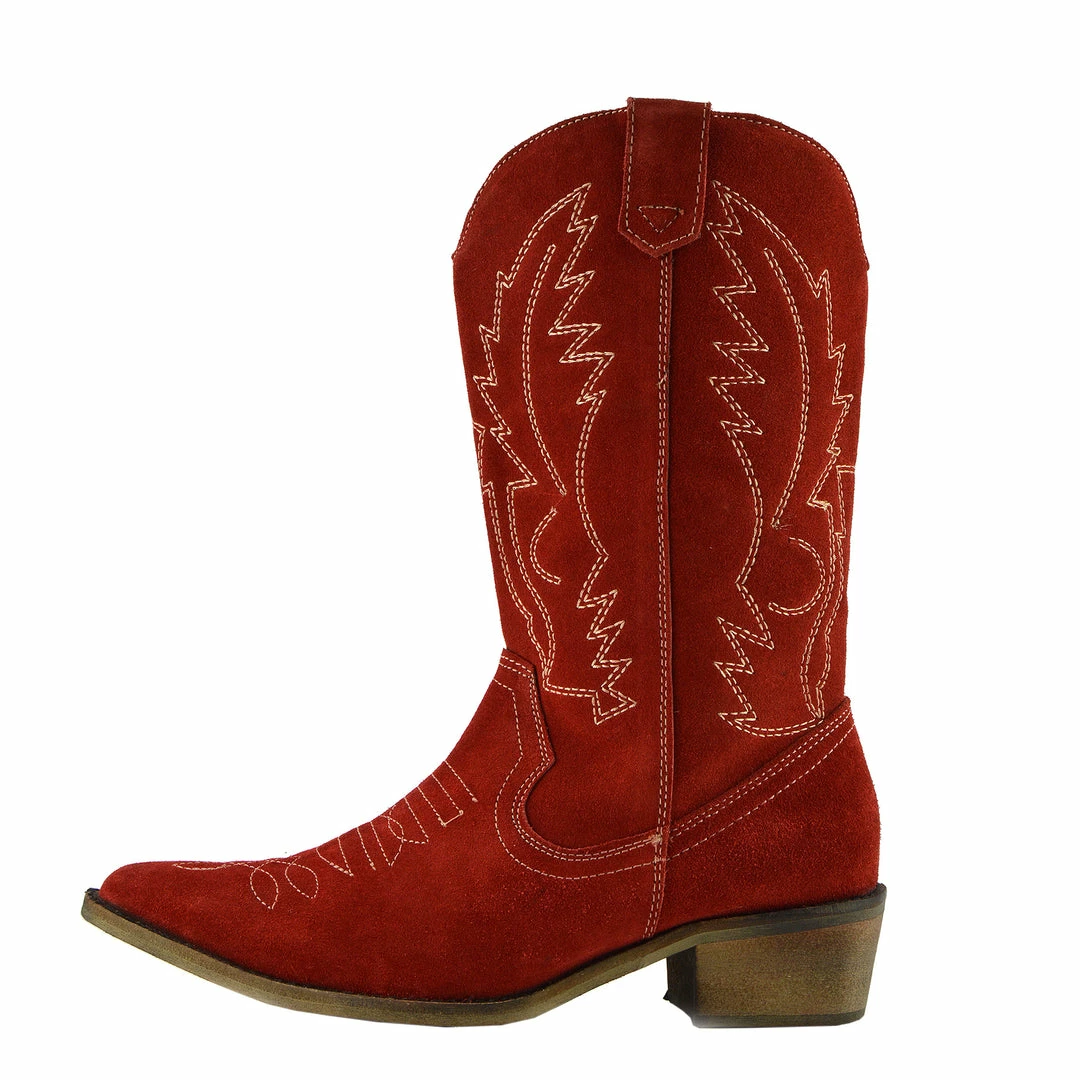 Kickfootwear Kitty Red Suede Cowboy Boots 4 Kickfootwear Kitty Red Suede Cowboy Boots