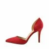 Kickfootwear WOMENS Mila Pointed Toe Stiletto Court Shoes - Red