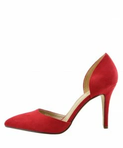 Kickfootwear WOMENS Mila Pointed Toe Stiletto Court Shoes - Red