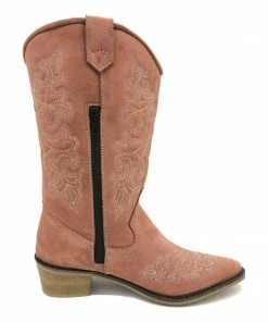 Kickfootwear Kitty Coral Blush Leather Cowboy Boots WOMENS