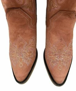 Kickfootwear Kitty Coral Blush Leather Cowboy Boots WOMENS