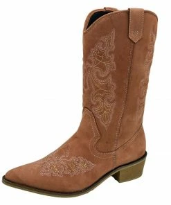 Kickfootwear Sales 2022 37 Kickfootwear Kitty Coral Blush Leather Cowboy Boots WOMENS