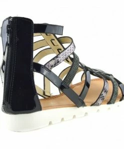 Kickfootwear Gladiator Snake Print Comfort Sandals