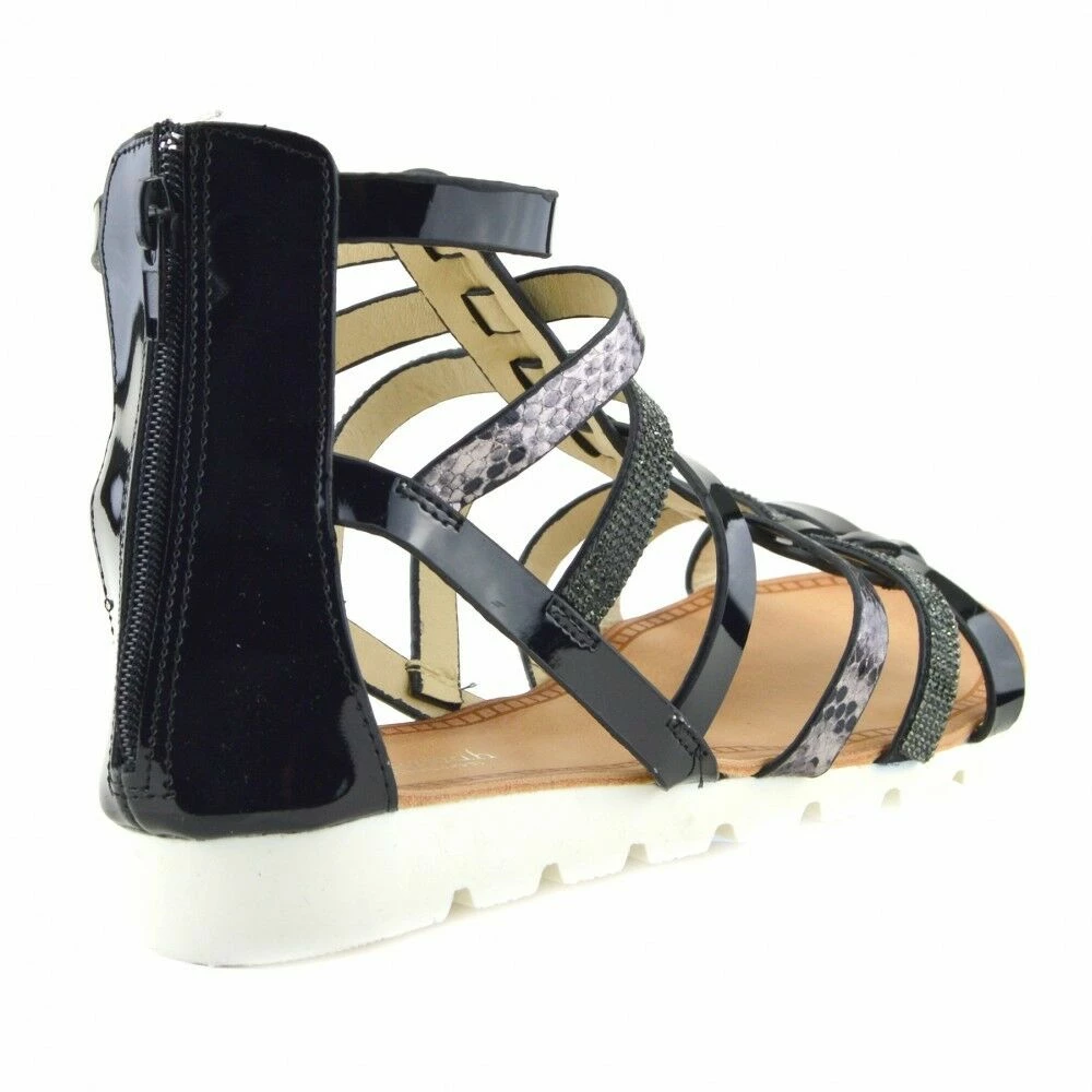 Kickfootwear Gladiator Snake Print Comfort Sandals 2 Kickfootwear Gladiator Snake Print Comfort Sandals