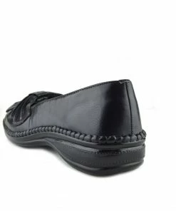 Kickfootwear Apsley Flat Casual Comfortable Ballerina Shoes - Black - 1 7 Kickfootwear Apsley Flat Casual Comfortable Ballerina Shoes - Black - 1