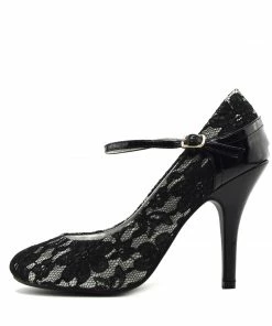 Kickfootwear WOMENS Mesh Glitter Mid Court Shoes - Silver Black