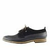 Kickfootwear MENS Giatoma Niccoli Suede Trim Derby Shoes - Black