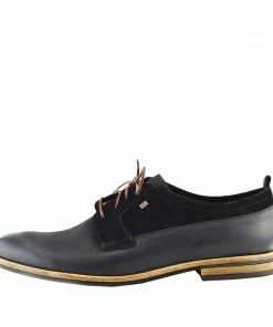 Kickfootwear MENS Giatoma Niccoli Suede Trim Derby Shoes - Black