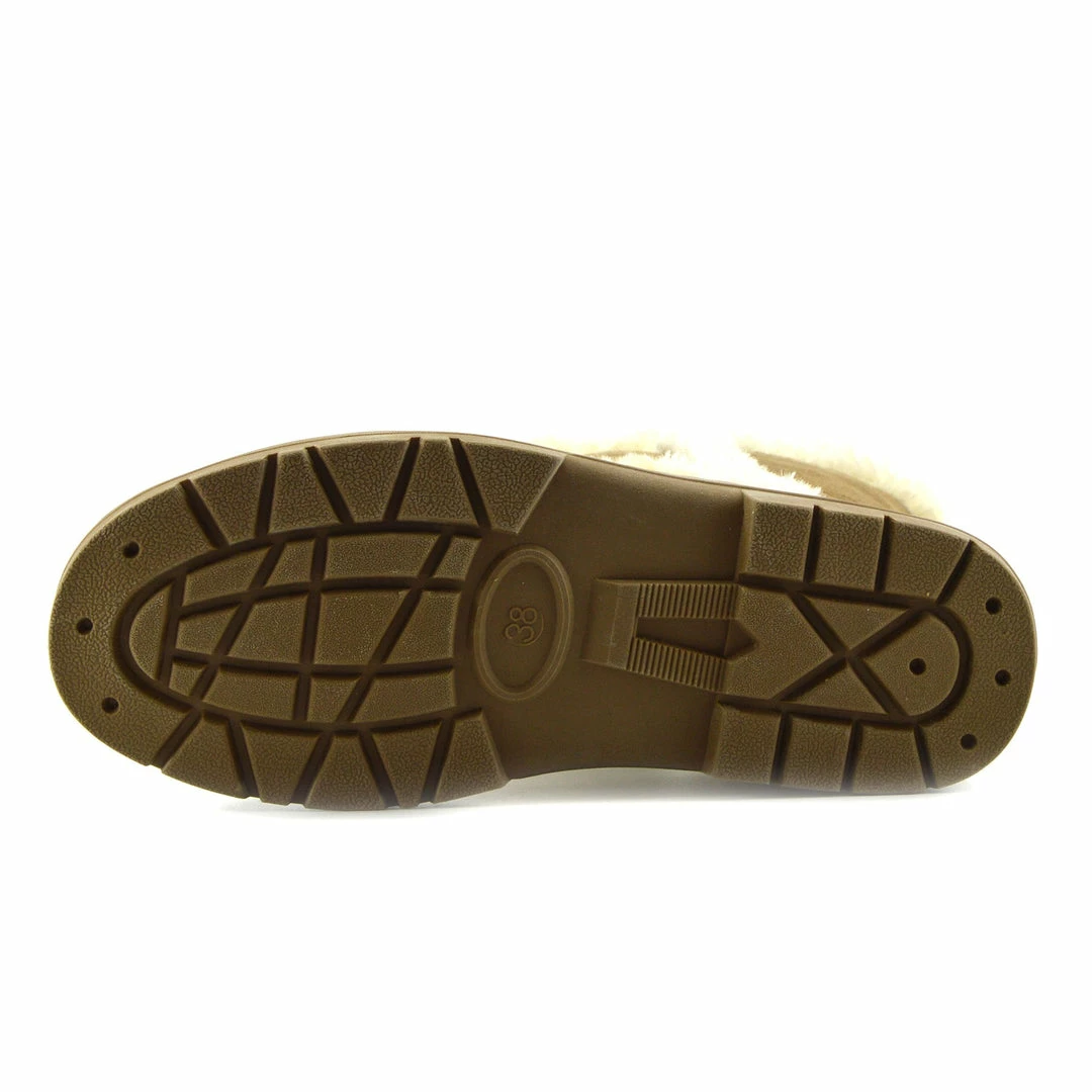 Kickfootwear Holly Mid Calf Faux Sheepskin Lined Winter Boots - Tan White WOMENS 4 Kickfootwear Holly Mid Calf Faux Sheepskin Lined Winter Boots - Tan White WOMENS