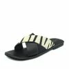 Kickfootwear Zadie Leather Comfort Sole Cross Sliders- Zebra