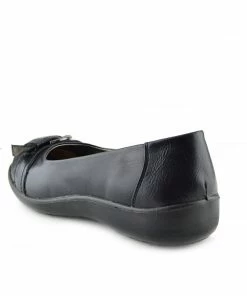 Kickfootwear Apsley Flat Casual Comfortable Ballerina Shoes - Black - 2 WOMENS