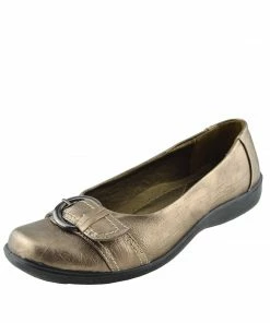 Kickfootwear Apsley Flat Casual Comfortable Ballerina Shoes - Bronze