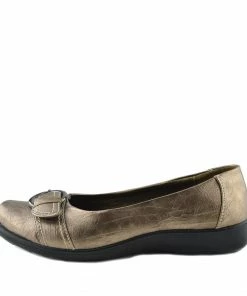 Kickfootwear Apsley Flat Casual Comfortable Ballerina Shoes - Bronze