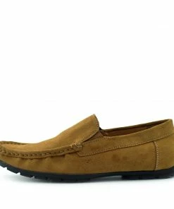 Kickfootwear Moccasin Suede Driving Loafers - Tan