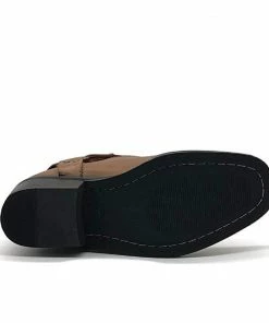 Kickfootwear WOMENS Women's Long Brown Leather Biker Boots