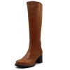 Kickfootwear WOMENS NEW In Tan Leather Long Brogue Boots