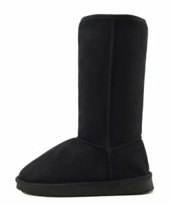 Kickfootwear Holly Mid Calf Faux Sheepskin Lined Winter Boots -Black WOMENS
