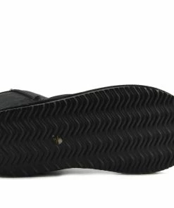 Kickfootwear Holly Mid Calf Faux Sheepskin Lined Winter Boots -Black WOMENS